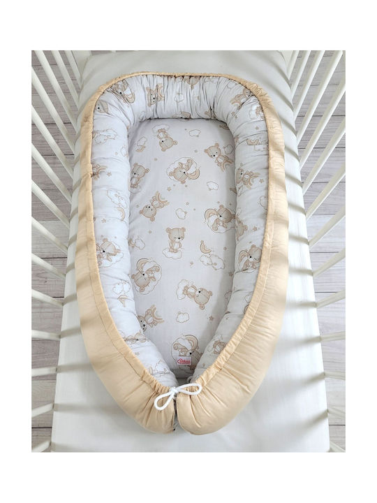 Bobono Baby Nestkissen Beige, Rainbow