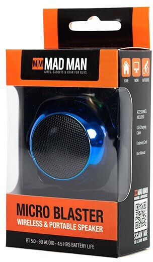 Micro Blaster Bluetooth-Lautsprecher mit Akkulaufzeit bis zu 45 Stunden Blau