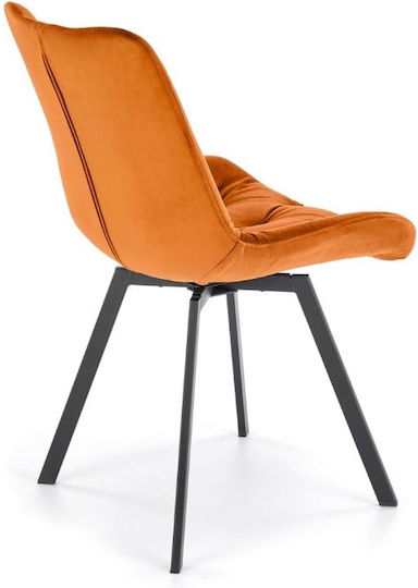 K519 Dining Room Velvet Chair Cinnamon 54x63x86cm