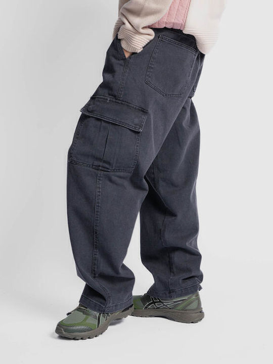 Men's Jeans Pants Cargo Black Faded Wash