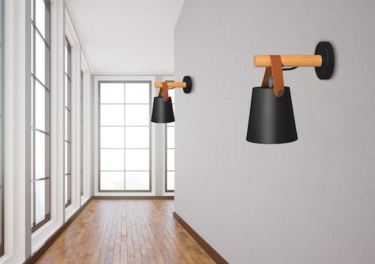 Toolight Leuchte Wand mit Fassung E27 Schwarz