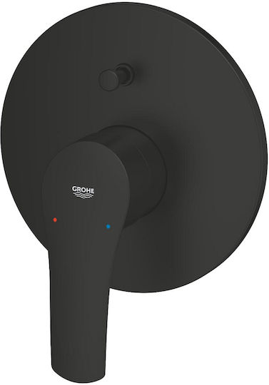 Grohe Μίκτης Μπαταρίας Εντοιχισμού για Ντουζιέρα 2 Εξόδων Μαύρος 4067393017110