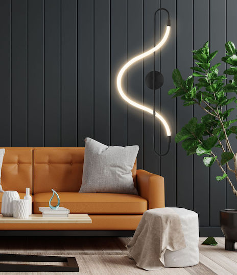 Toolight Φωτιστικό Τοίχου με Ενσωματωμένο LED Μαύρο