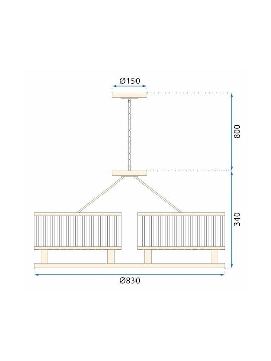 Toolight Πολυέλαιος με Κρύσταλλα OSW-07010