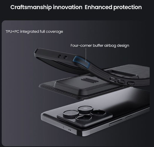 Nillkin Camshield Pro Back Cover Plastic / Silicone Black (Xiaomi 14T Pro)