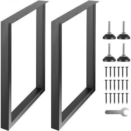 Vevor Picior Metalic Mobilier 2 Bucăți Potrivit Pentru Masă / Măsuță / Birou 3x3cm Negru