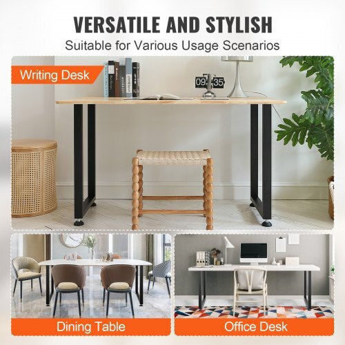 Vevor Picior Metalic Mobilier 2 Bucăți Potrivit Pentru Masă / Măsuță / Birou 3x3cm Negru