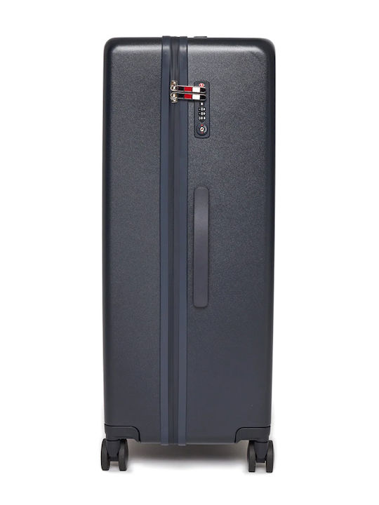 Tommy Hilfiger Signature Mare Valiză De Călătorie Tough Albastră Cu 4 Roți Înălțime 75cm