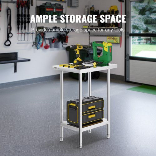 Vevor Steel Workbench L60.96xD45.72xH86.36cm