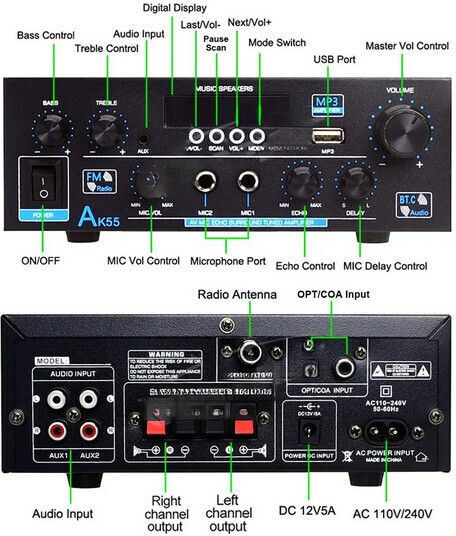 Karaoke Amplifier in Black Color