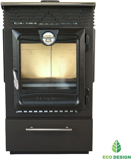Caliskan 315-3D Basisversion Gusseisen Holzofen 14.14kW Schwarz