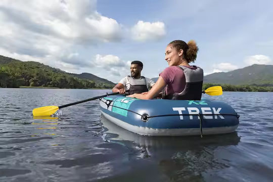 Bestway Hydro Force Trek X2 Inflatable Boat for 1 Person Blue with Oars & Pump 232x118cm