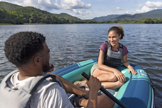 Bestway Hydro Force Trek X2 Inflatable Boat for 1 Person Blue with Oars & Pump 232x118cm