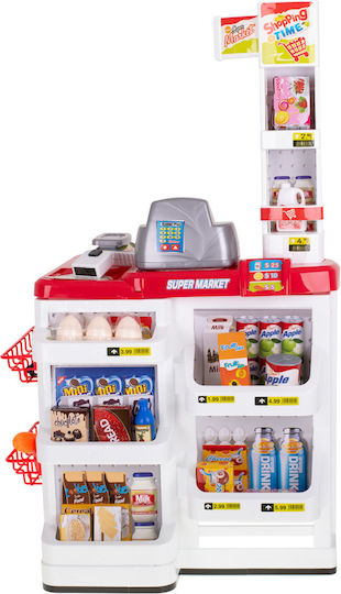 Supermarket Role Play Toy Trolley Cash Register 47 Pieces