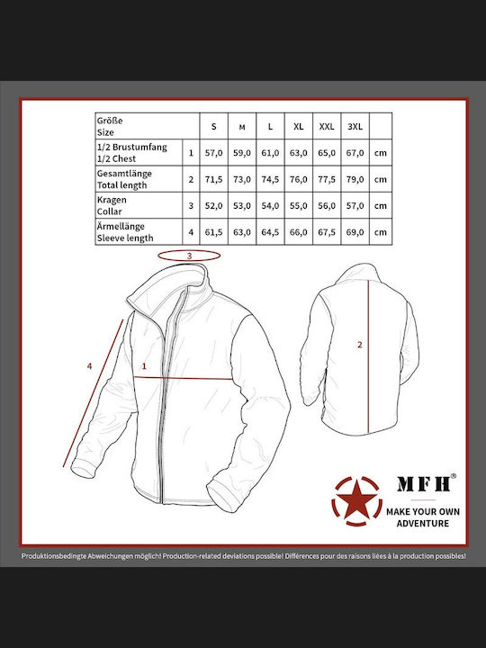 MFH Tactical Cardigan de vânătoare Fleece Negru