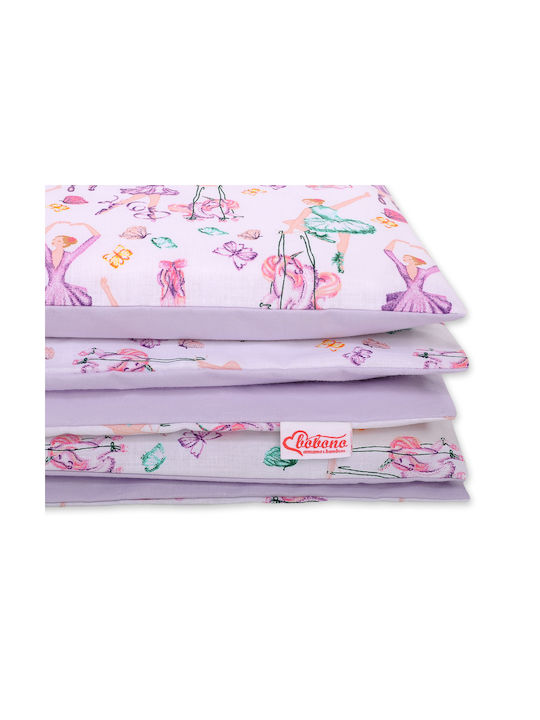Bobono Set Kids Duvet Cover Single with Pillowcase Purple 140x200cm