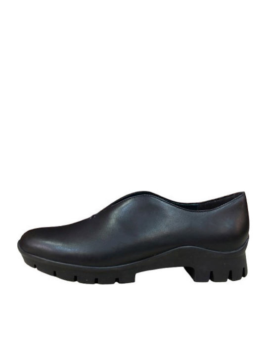 Women's Leather Oxford Shoes Black