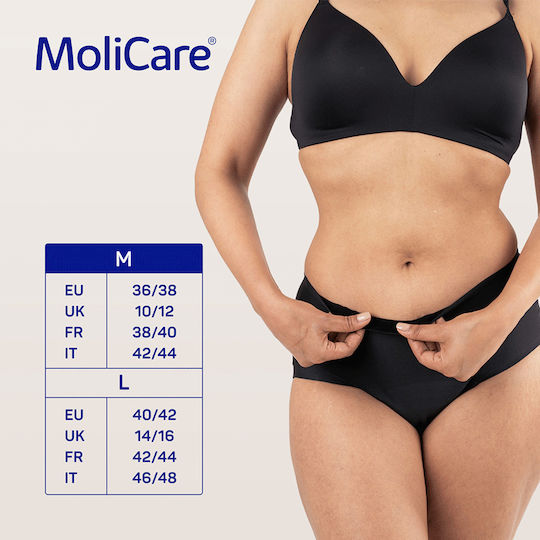 Hartmann Molicare Lady Εσώρουχο Ακράτειας Medium σε Μαύρο Χρώμα 1τμχ