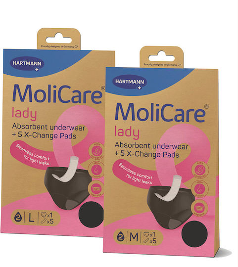 Hartmann Molicare Lady Εσώρουχο Ακράτειας Medium σε Μαύρο Χρώμα 1τμχ