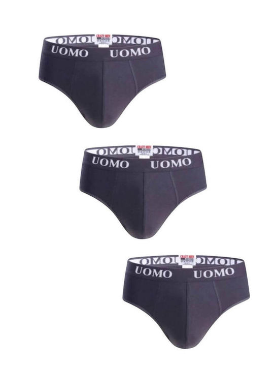 F1017 Ανδρικά Σλιπ Ανθρακί 3Pack