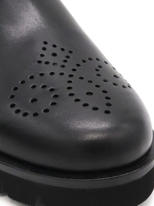 Leather Women's Ankle Boots Black