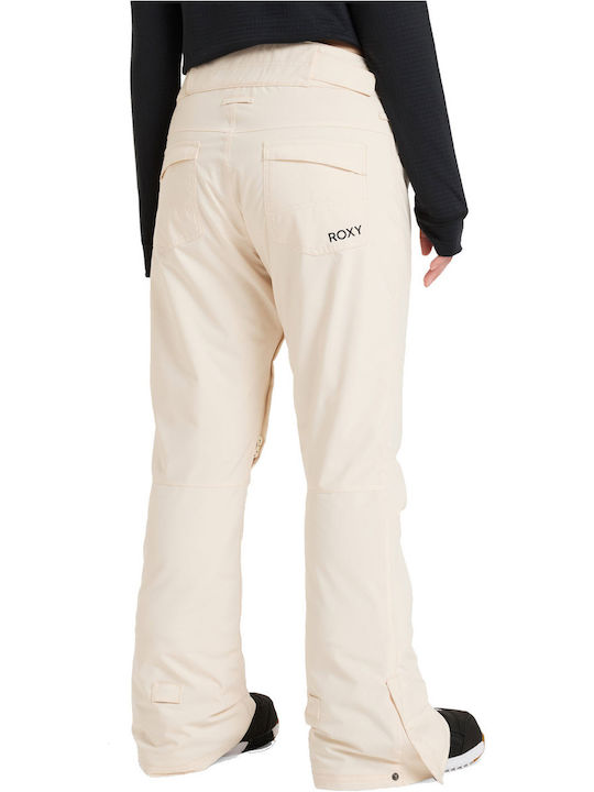 Roxy Backyard ERJTP03238-TDQ0 Women's Trousers for Ski & Snowboard Beige