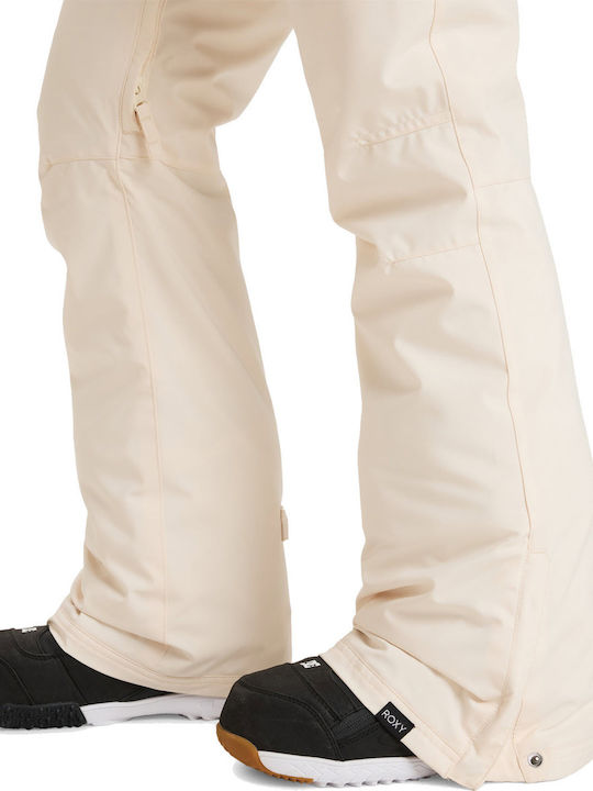 Roxy Backyard ERJTP03238-TDQ0 Women's Trousers for Ski & Snowboard Beige