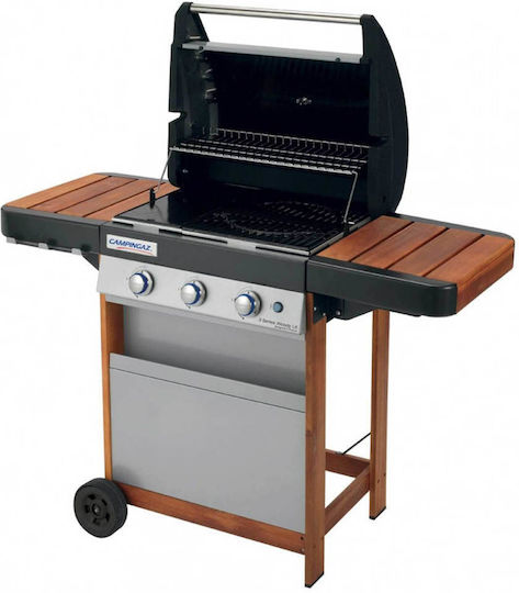 Campingaz Woody LX Series 3 Ψησταριά Υγραερίου Μαντεμένιας Σχάρας 61x45εκ. με 3 Εστίες 9.6kW