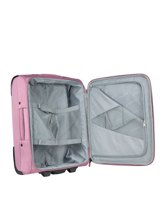 Diplomat Small The Athens Collection Cabin Fabric Pink Suitcase With 2 Wheels Height 55cm
