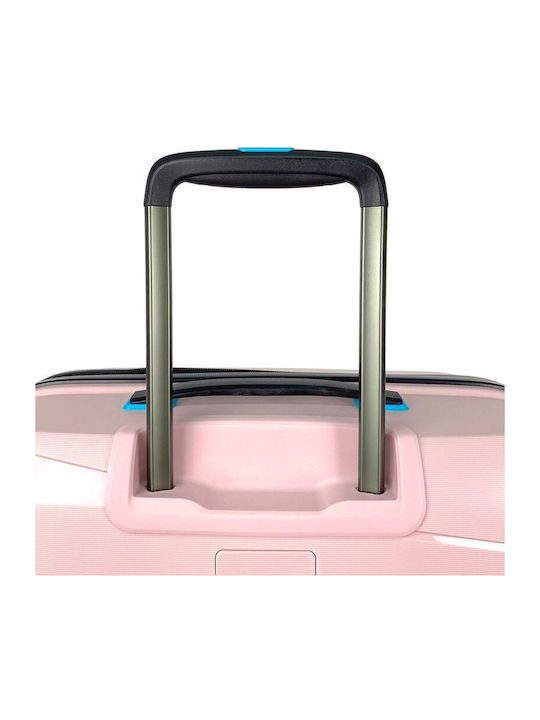 Bg Berlin Large Hard Pink Suitcase with 4 Wheels Height 76.5cm