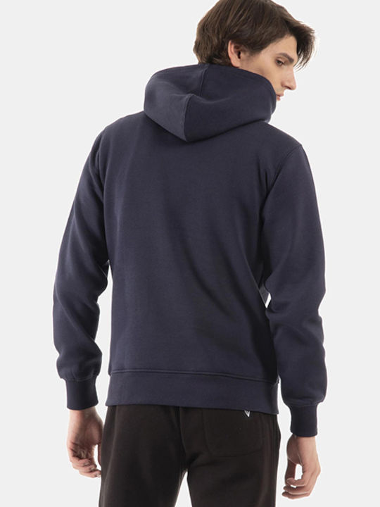Sweatshirt with Hood Navy Blue