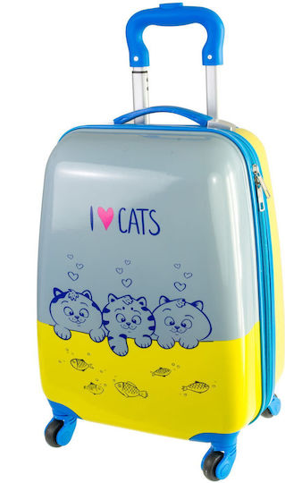 A2s Children's Trolley Suitcase I Love Cats 45x30x20cm