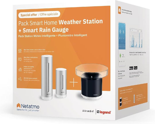 Netatmo Ασύρματος Μετεωρολογικός Σταθμός Ψηφιακός Επιτραπέζιος Γκρι