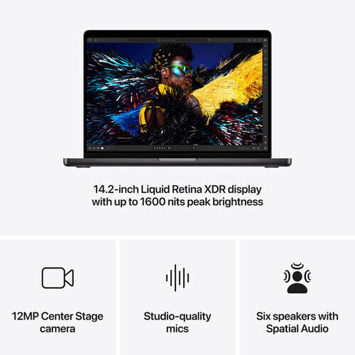 Apple MacBook Pro 14" (2024) 14.2" Retina Display 120Hz (M4-Max 14‑core/36GB/1TB SSD) Space Black (International English Keyboard)