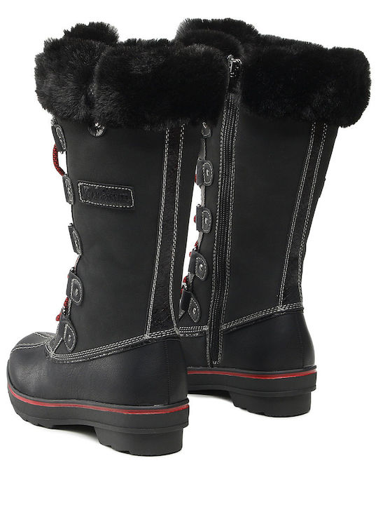 Damenstiefel mit Pelz Schwarz