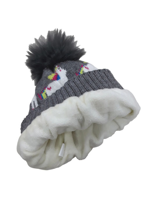 Beboulino Kids Beanie Knitted Gray