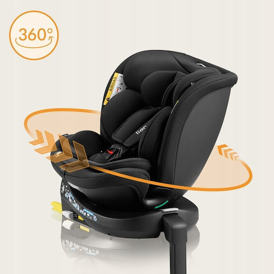Lionelo Navy Scaun Auto pentru Copii i-Size cu Isofix Black Red