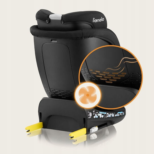 Lionelo Navy Scaun Auto pentru Copii i-Size cu Isofix Black Red