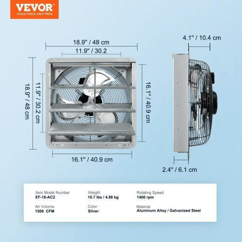 Vevor Industrial Wall Ventilator 406mm