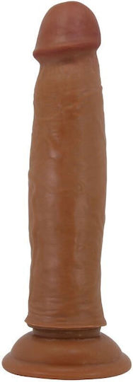 Pretty Love Keon Ρεαλιστικό Dildo με Βεντούζα Καφέ 21cm