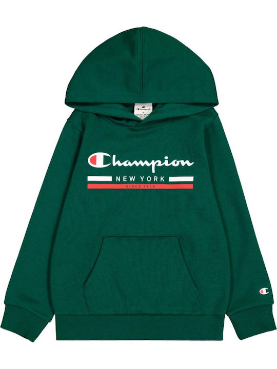 Kids Sweatshirt with Hood and Pockets Green