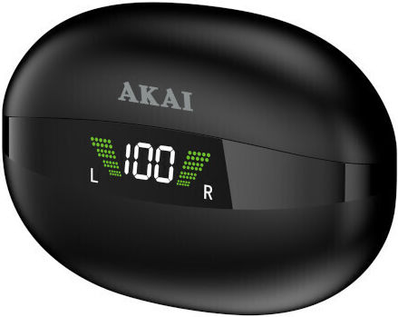 Akai Proffesional BTE-J350 In-ear Bluetooth Handsfree Ακουστικά με Θήκη Φόρτισης Μαύρα