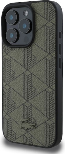 Lacoste Blend Monogram Magsafe Back Cover Πλαστικό Χακί (iPhone 16 Pro)