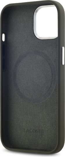 Lacoste Silicone Croco Logo Magsafe Back Cover Πλαστικό / Σιλικόνης Χακί (iPhone 15)