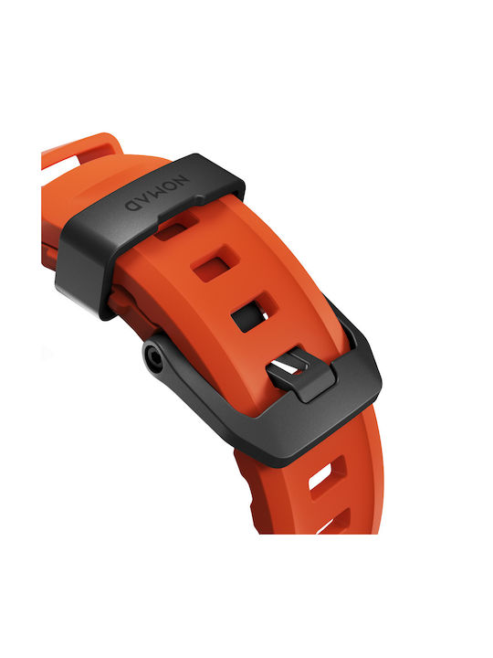 Curea Sport Nomad Rocky Point Fkm din Cauciuc Impermeabilă pentru Apple Watch Seria 4 5 6 Se 8 9 & Ultra 1/2 Apple Seria 10 46mm 42 44 45 46 49mm Magma Portocaliu Negru Nm014865858