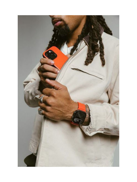 Curea Sport Nomad Rocky Point Fkm din Cauciuc Impermeabilă pentru Apple Watch Seria 4 5 6 Se 8 9 & Ultra 1/2 Apple Seria 10 46mm 42 44 45 46 49mm Magma Portocaliu Negru Nm014865858