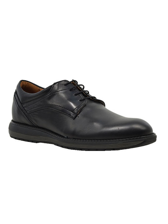 Damiani Men's Leather Casual Shoes Black