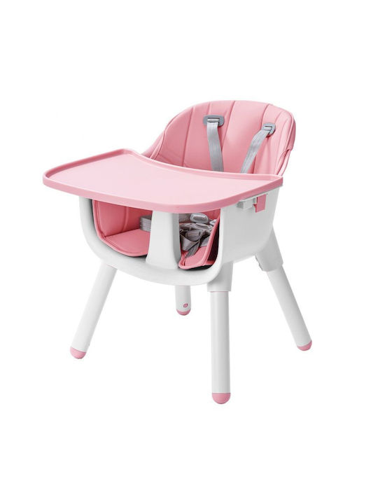 Baby Hochstuhl mit Höhenverstellbar Rosa