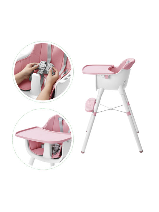 Baby Hochstuhl mit Höhenverstellbar Rosa