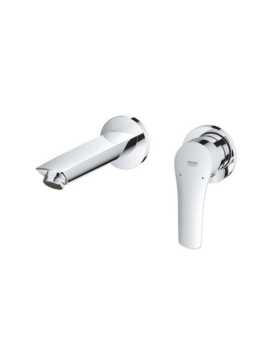 Grohe Eurosmart Set Mischer & Auslauf für Wandmontage für für Waschbecken 1 Ausfahrt Silber